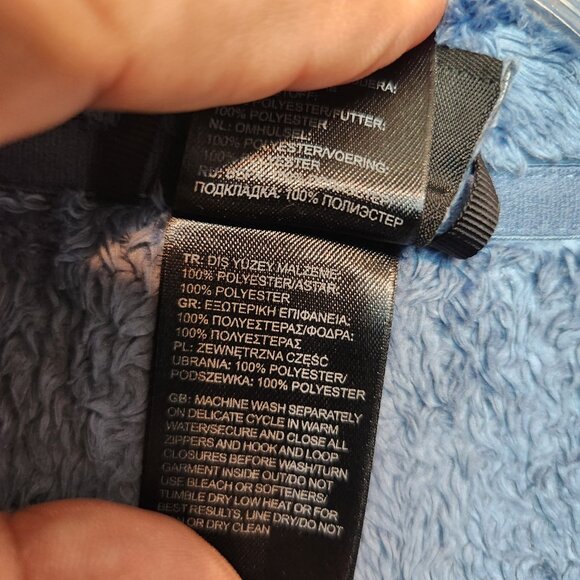 The North Face Blue Gray Osito Fuzzy Fleece Jacket Women's Size S/P Full Zip - Picture 12 of 16